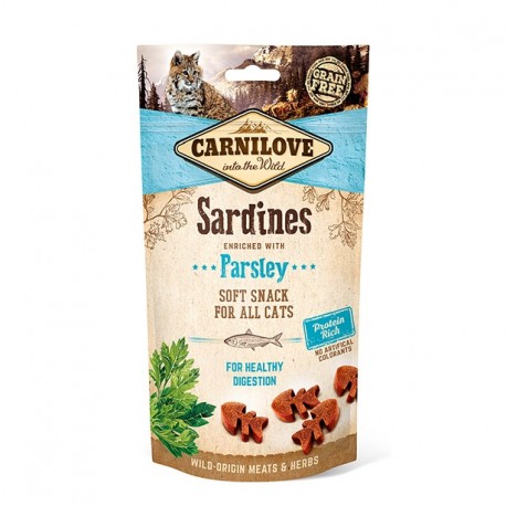 Carnilove Cat Snack Soft Sardines & Parsley - miękka przekąska z sardynkami i pietruszką - 50g