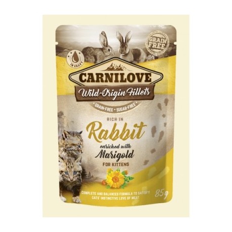 CARNILOVE CAT POUCH RABBIT & MARIGOLD KITTEN